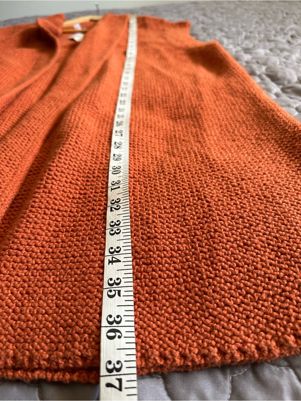 J. Jill Open-Front Knit Vest - Rust Orange NWT - Picture 6 of 8